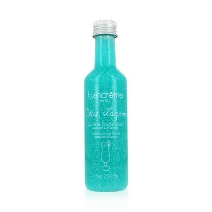 Granité de douche exfoliant Blue lagoon 75mL : Gel douche au citron & à l'orange - 2 en 1 avec action exfoliante et nettoyante - fabriqué en France