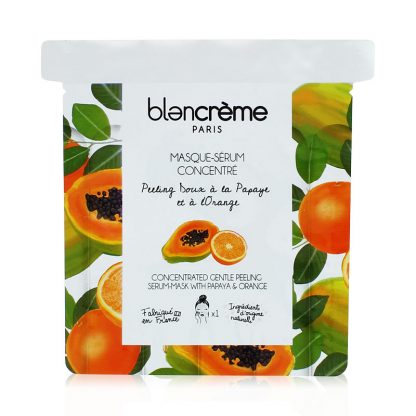 Masque visage tissu à l'orange et à la papaye